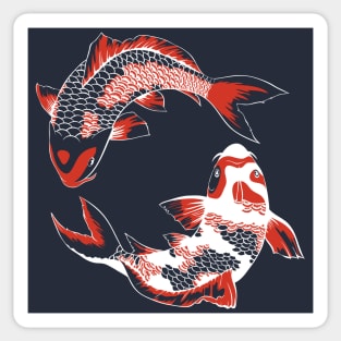 Koi Duo - White Sticker